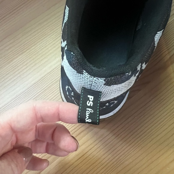 Men's Black and Green Paul Smith Camo Sneakers - Picture 2 of 4